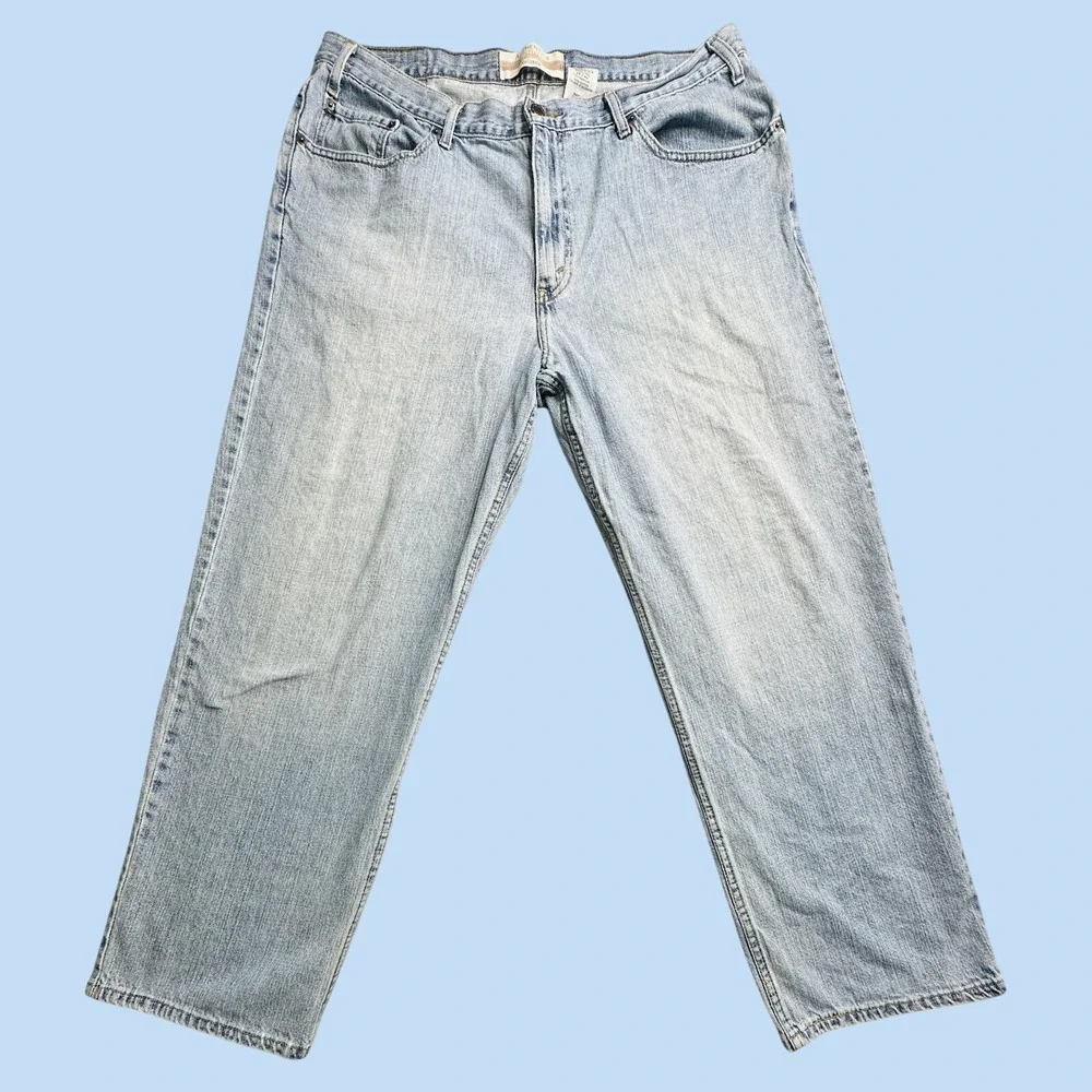 Vintage Levi's Signature Jeans Mens 40x30 (38x29) Light Wash Relaxed Fit Denim
